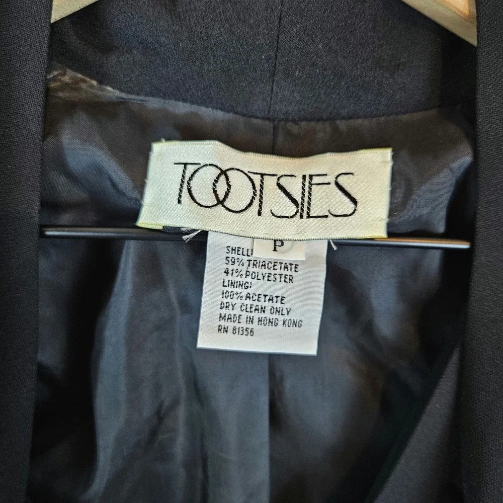Vintage Tootsies black cocktail dress‎ with jacket, size 6
